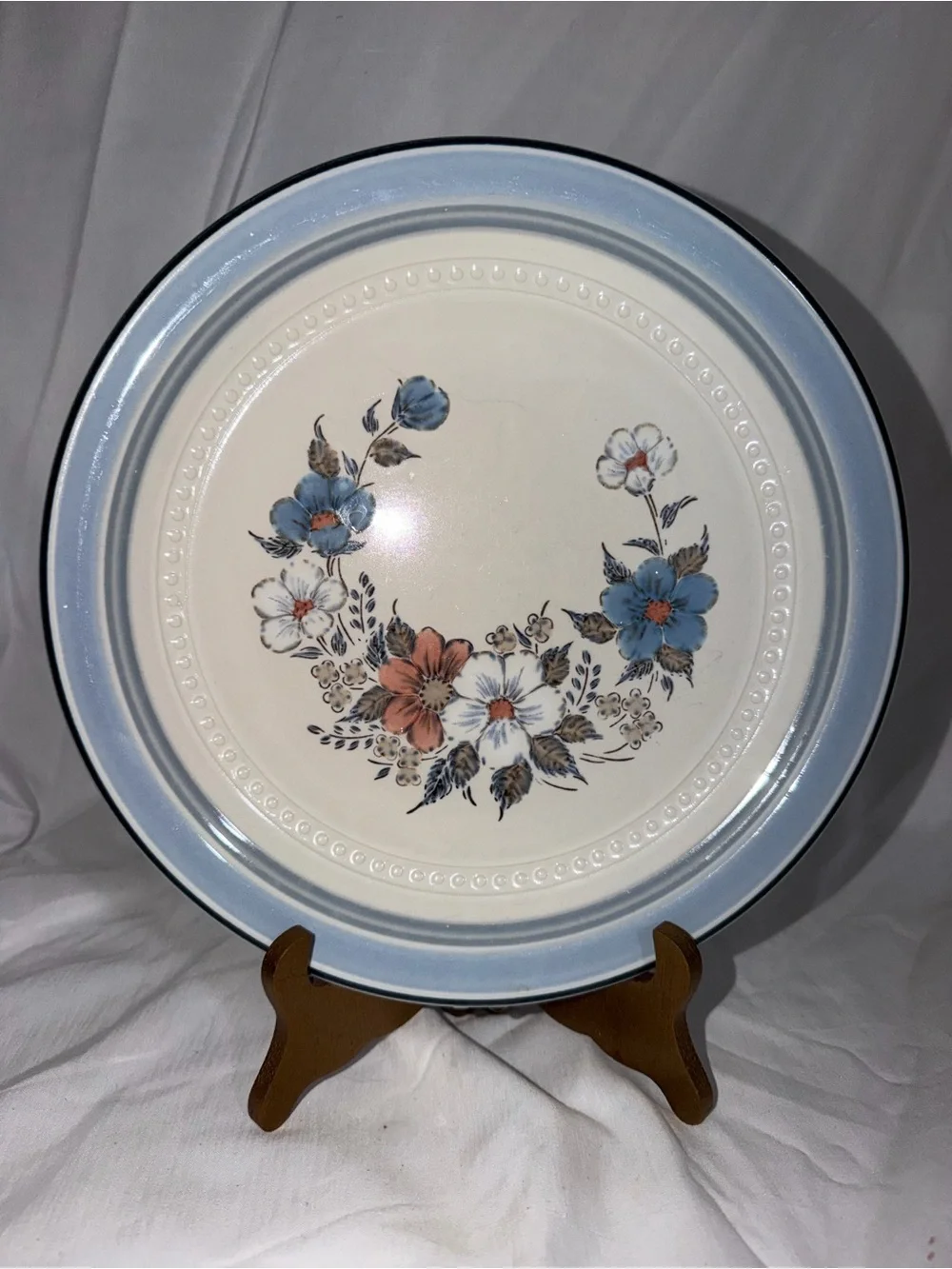 Vintage Johann Haviland Blue Bouquet Dinner Plate Crowning Fashion Japan